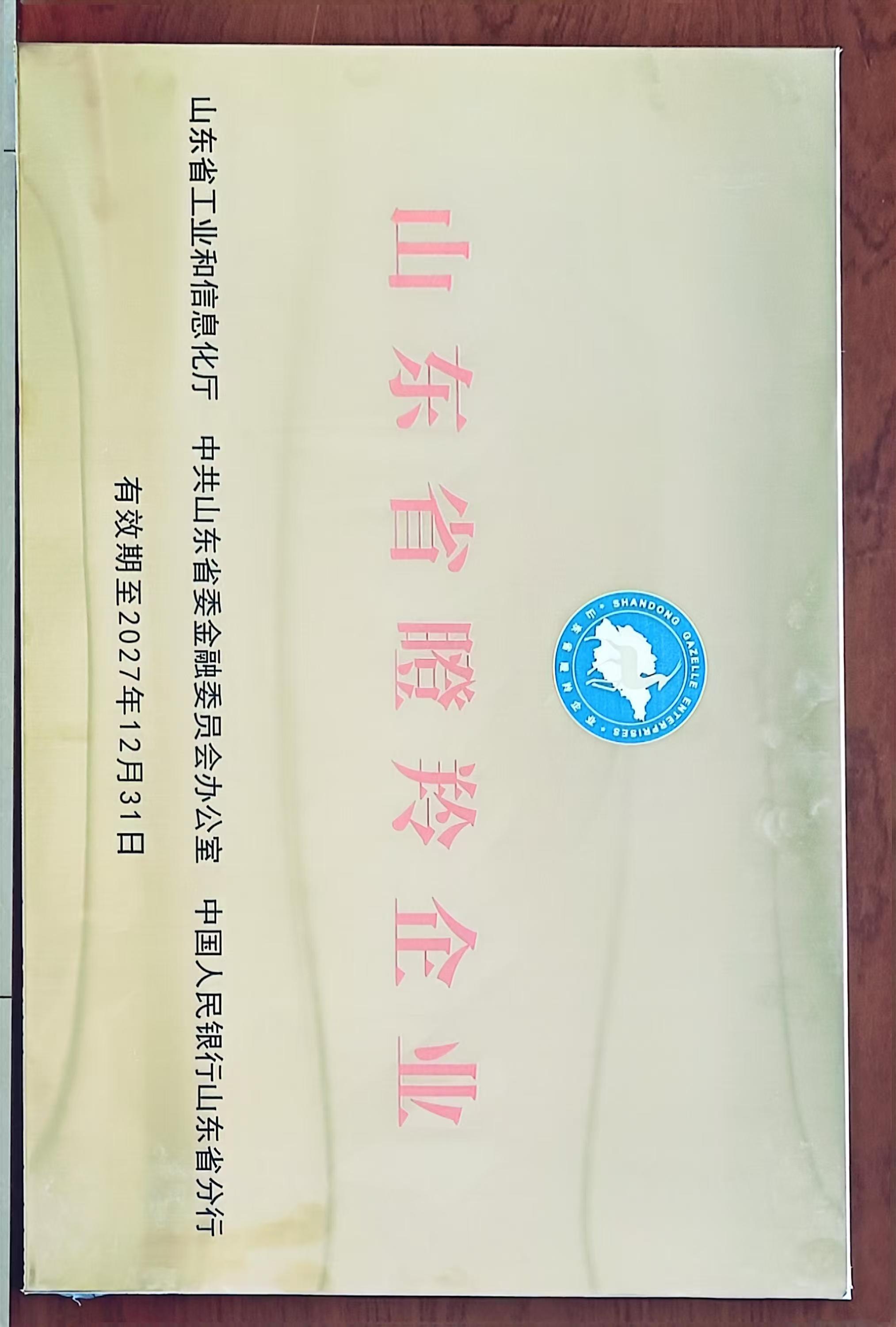  山東省瞪羚企業